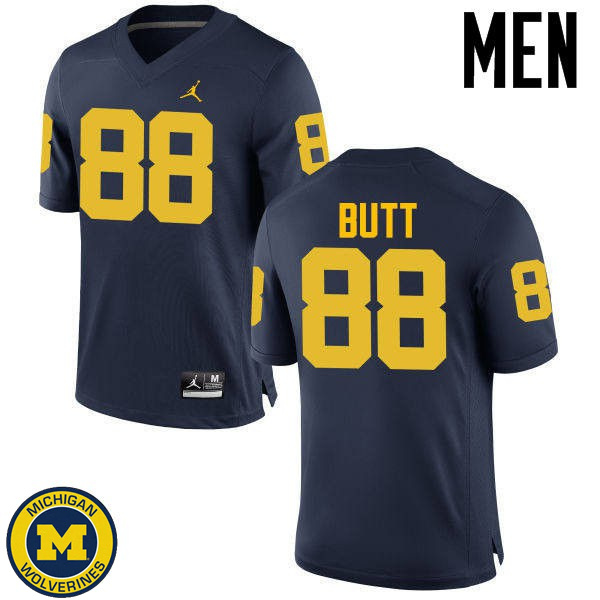 Men's Michigan Wolverines #88 Jake Butt Navy University Jersey